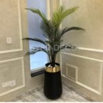 Areca Palm with black Fiber pot