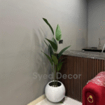 Matte Paradise Plant With  Fiber Pot