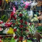 Flowers arrangement with Fiber bowl